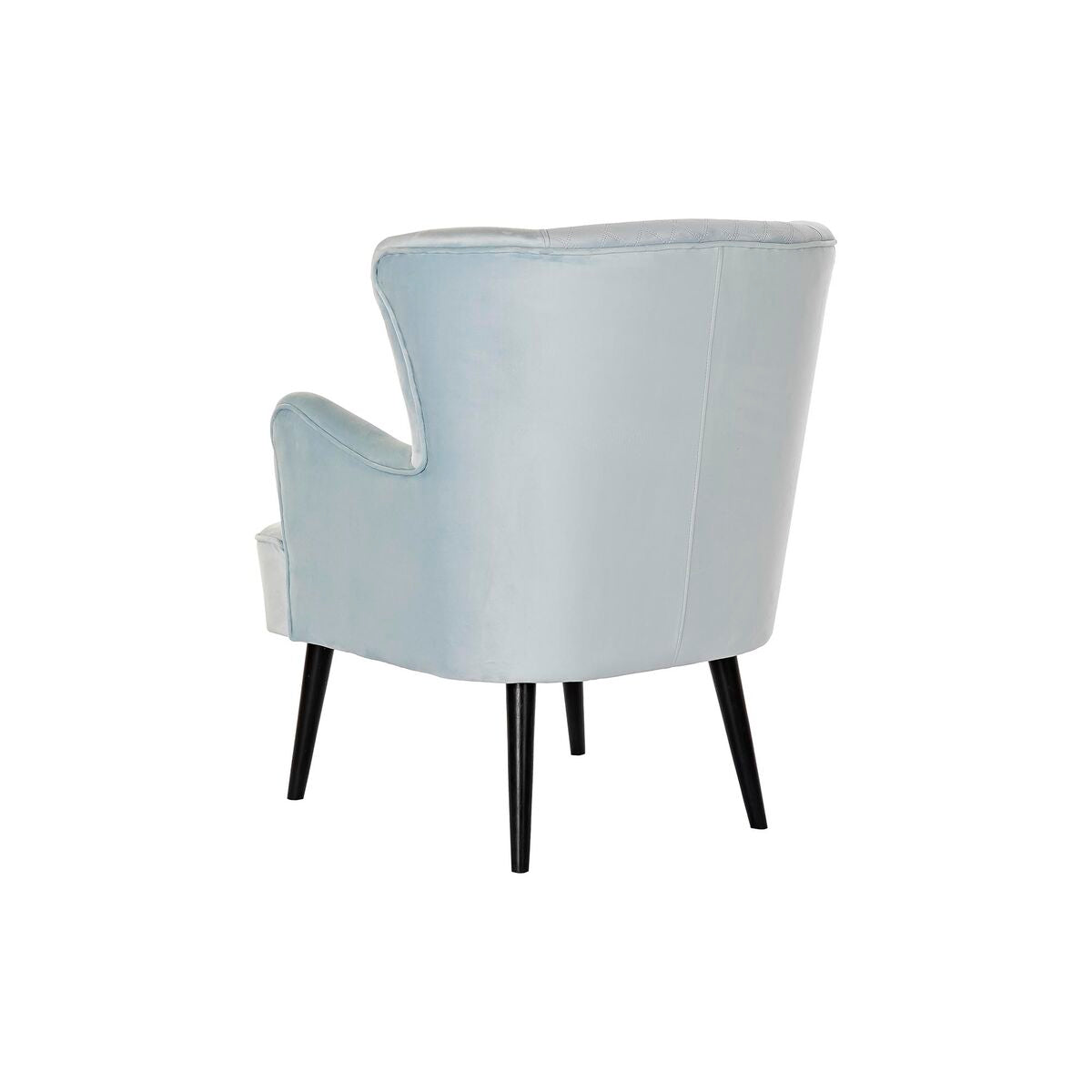 Poltrona DKD Home Decor Nero Metallo Blu cielo (76 x 76 x 82 cm)