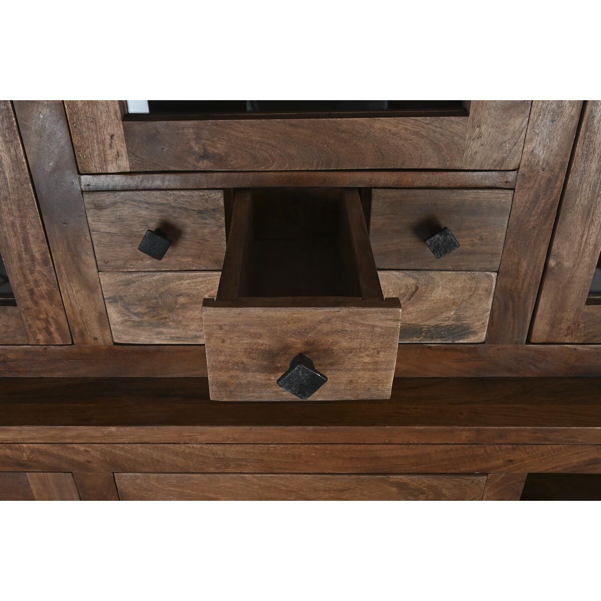 Stand Espositore DKD Home Decor Marrone Teca Metallo (160 x 40 x 175 cm)