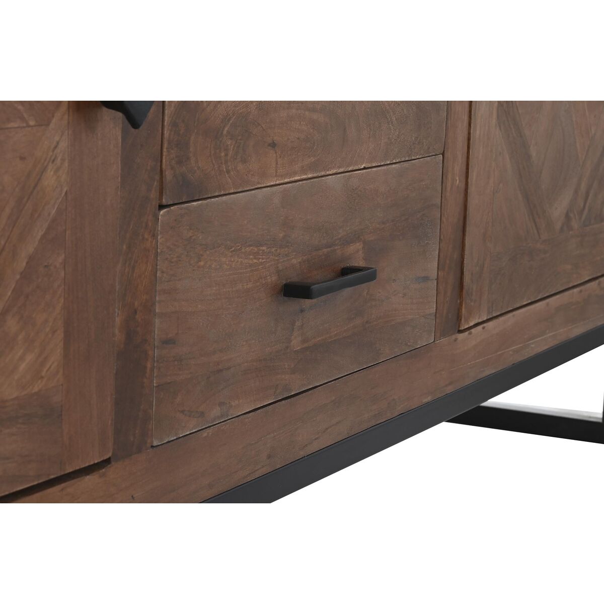 Stand Espositore DKD Home Decor Marrone Teca Metallo (160 x 40 x 175 cm)