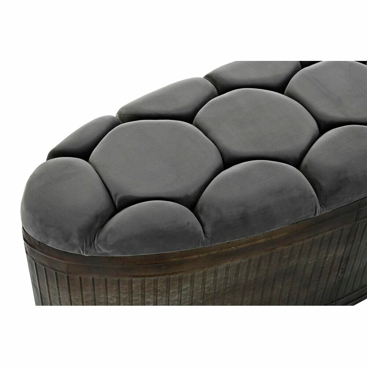 Panca DKD Home Decor Grigio Metallo 117 x 42 x 47 cm