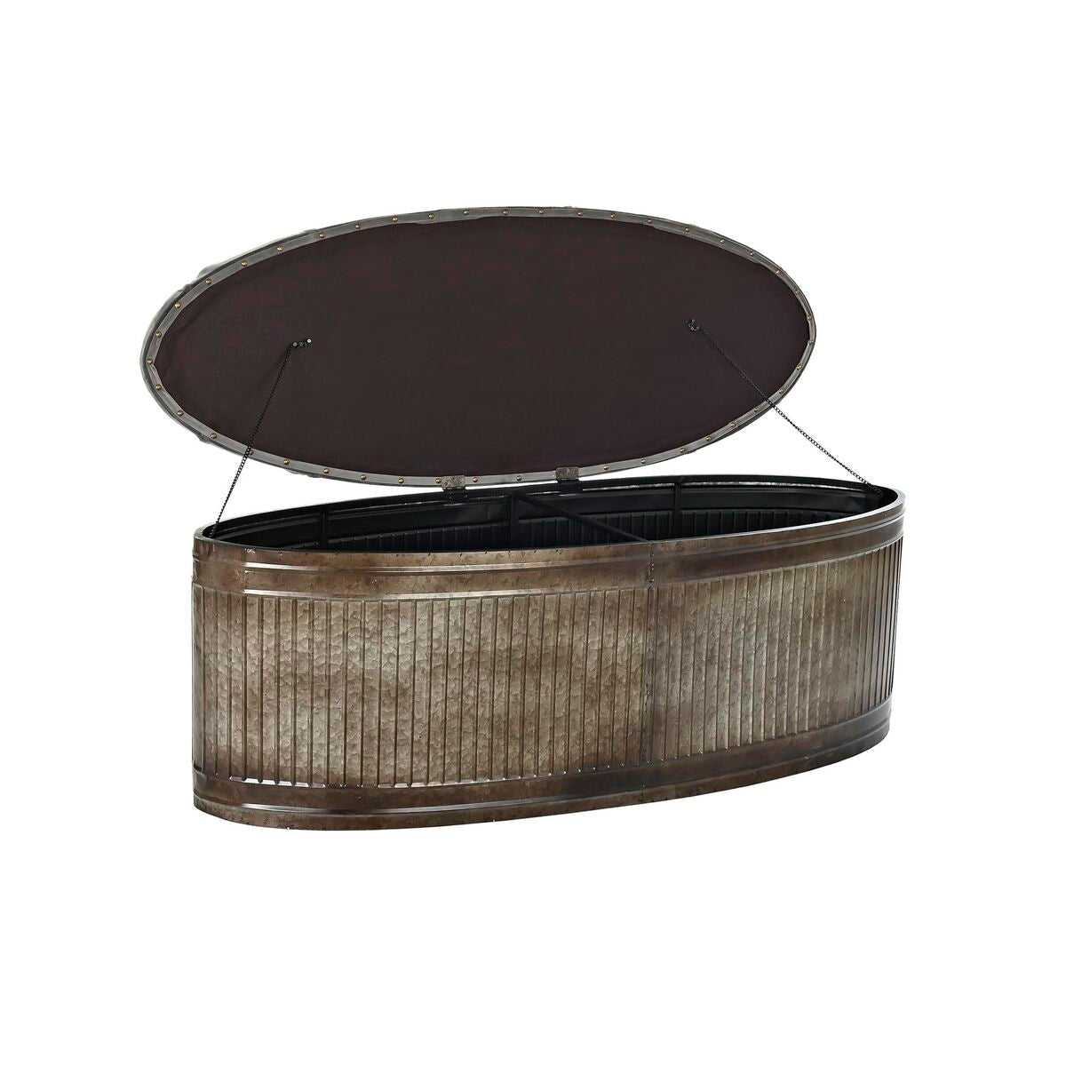 Panca DKD Home Decor Grigio Metallo 117 x 42 x 47 cm
