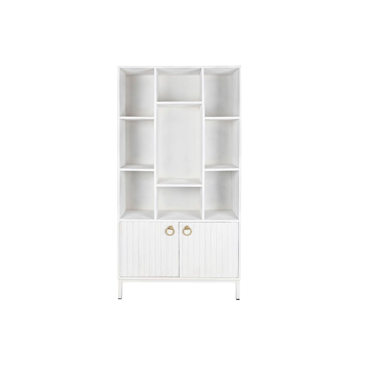 Scaffale DKD Home Decor Bianco Metallo Legno di mango 90 x 40 x 180 cm