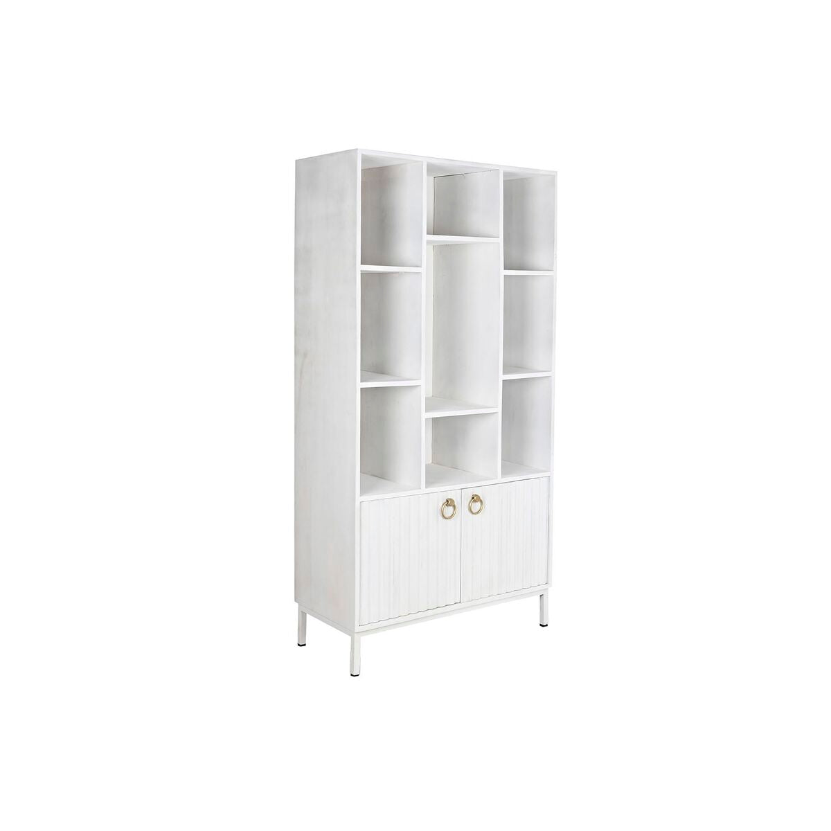 Scaffale DKD Home Decor Bianco Metallo Legno di mango 90 x 40 x 180 cm
