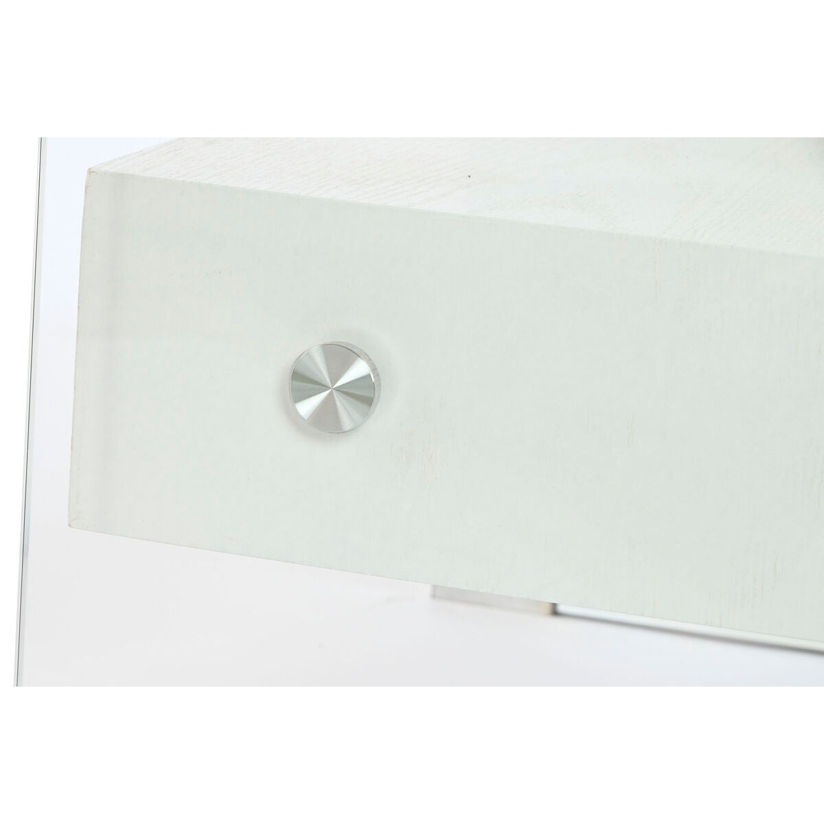 Comodino DKD Home Decor Bianco Trasparente Cristallo Legno MDF 50 x 40 x 45,5 cm