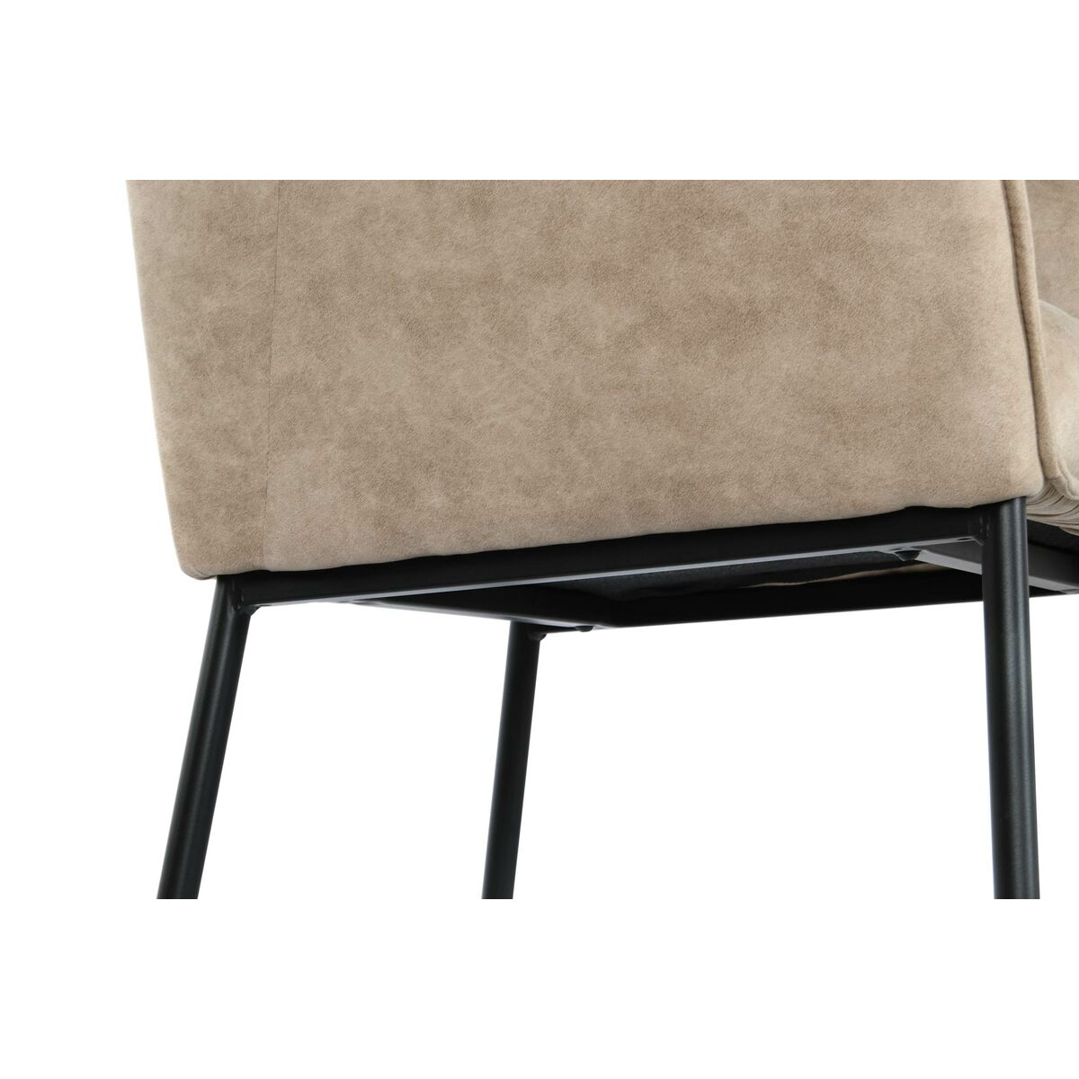 Sgabello DKD Home Decor Nero Beige Metallo 59 x 60 x 107 cm