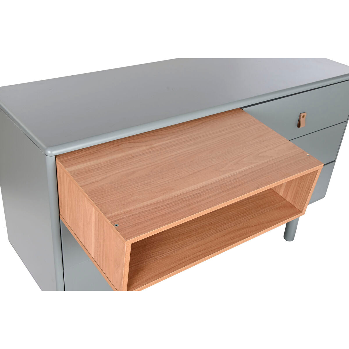 Cassettiera Home ESPRIT Azzurro Grigio Naturale polipropilene Legno MDF 120 x 40 x 75 cm