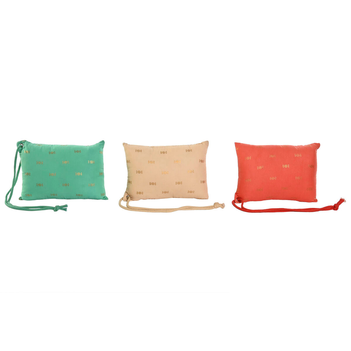 Cuscino Home ESPRIT Verde Beige Corallo 30 x 10 x 20 cm (3 Unità)