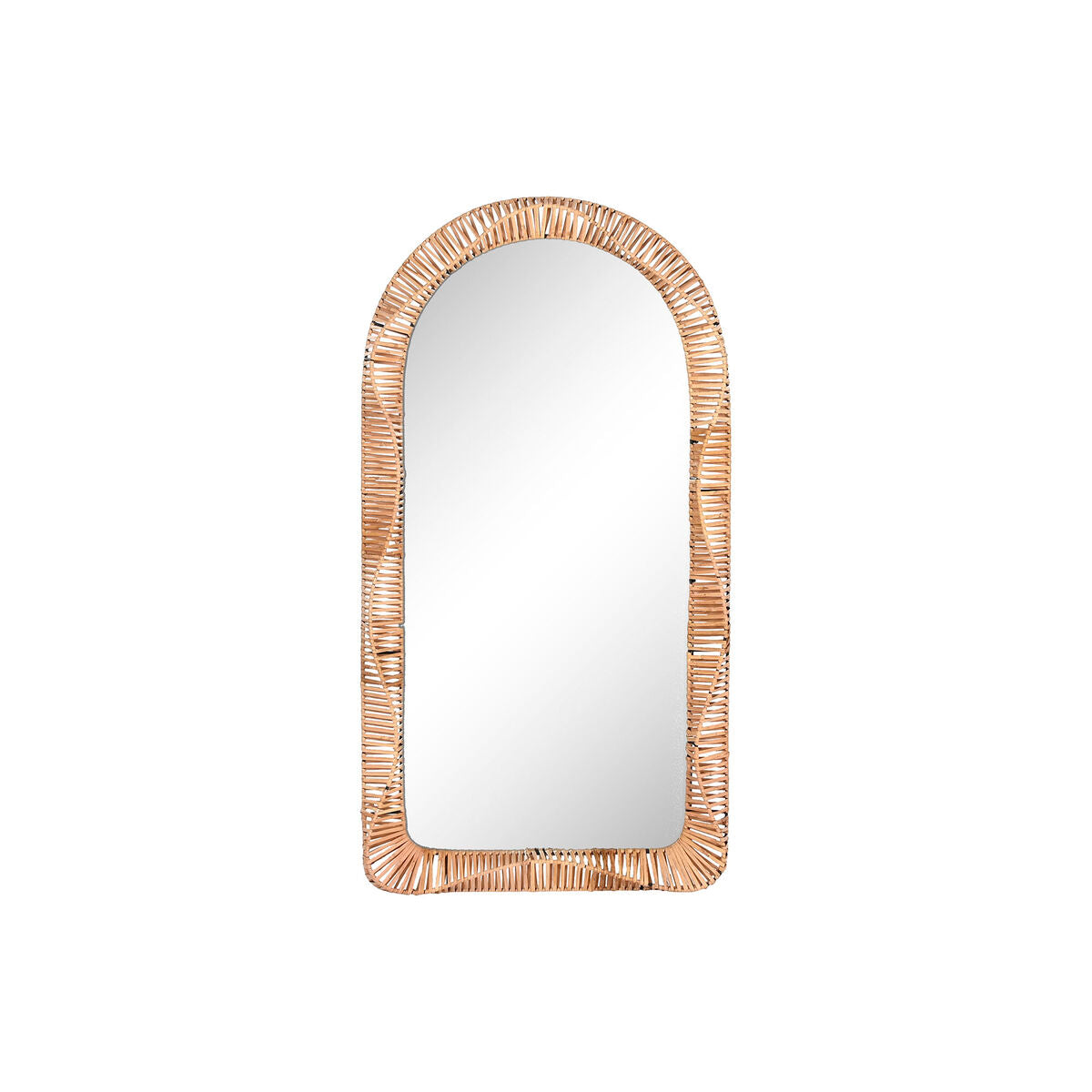 Specchio da parete Home ESPRIT Naturale Cristallo Tropicale 61,5 x 7 x 117 cm