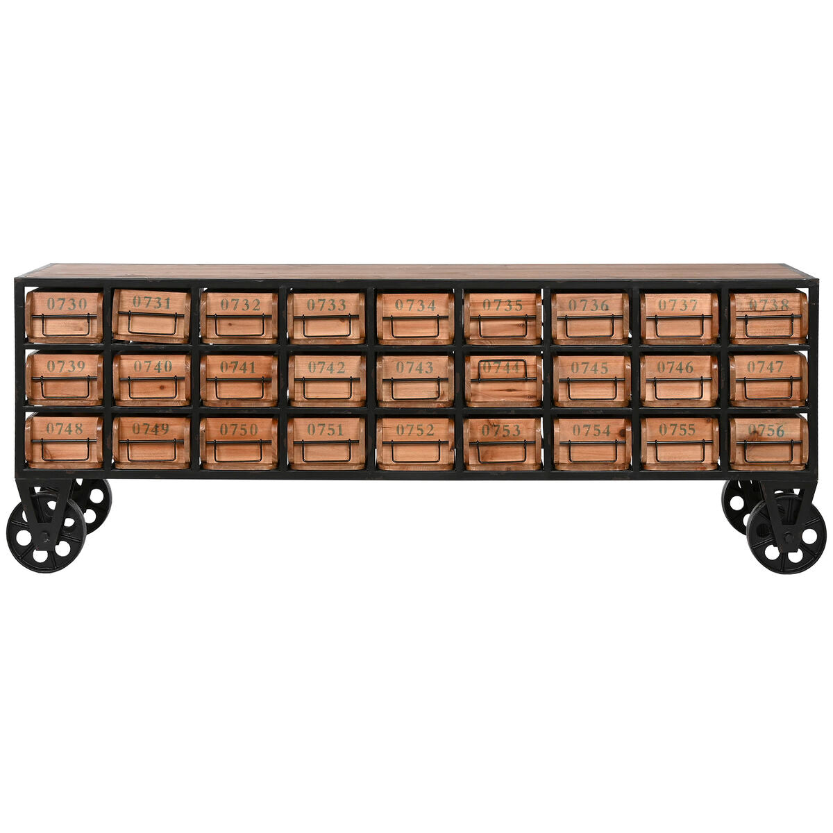 Cassettiera Home ESPRIT Metallo Abete Vintage 142 x 30 x 50 cm