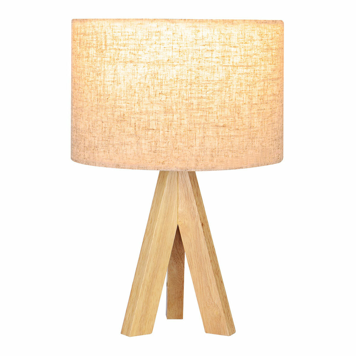 Lampada da tavolo EDM 32160 Legno Stoffa 18 x 18 x 30 cm E27
