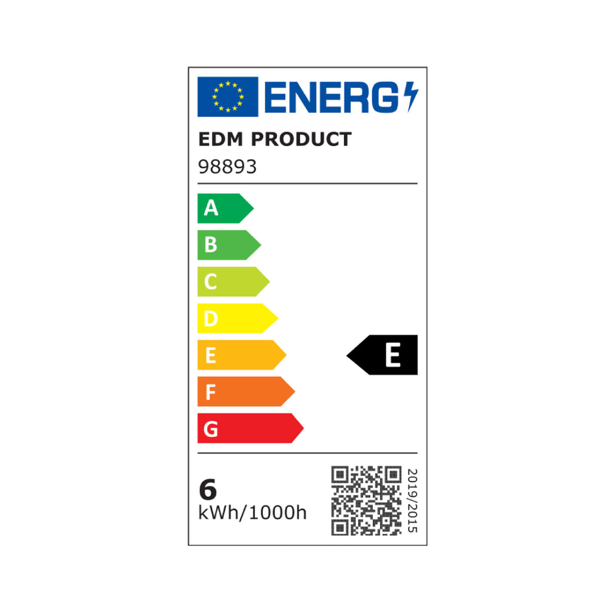 Lampadina LED EDM Tubolare Bianco E 5,5 W E14 700 lm Ø 1,8 x 5,7 cm (6400 K)