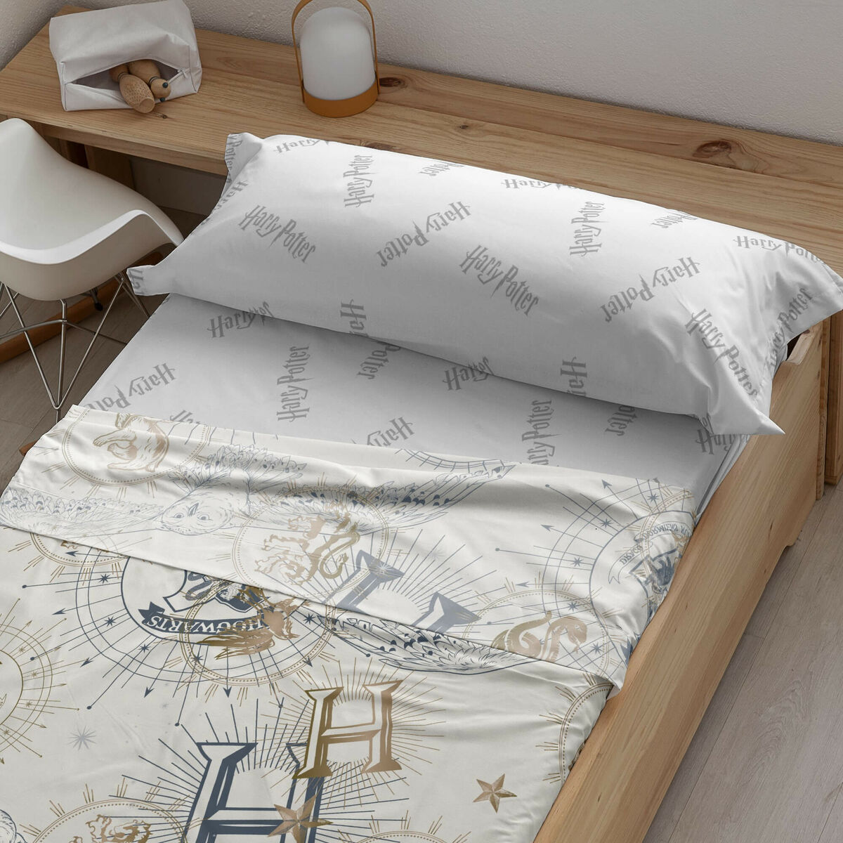 Set di Lenzuola Harry Potter Gold Beige Osimano 280 x 270 cm