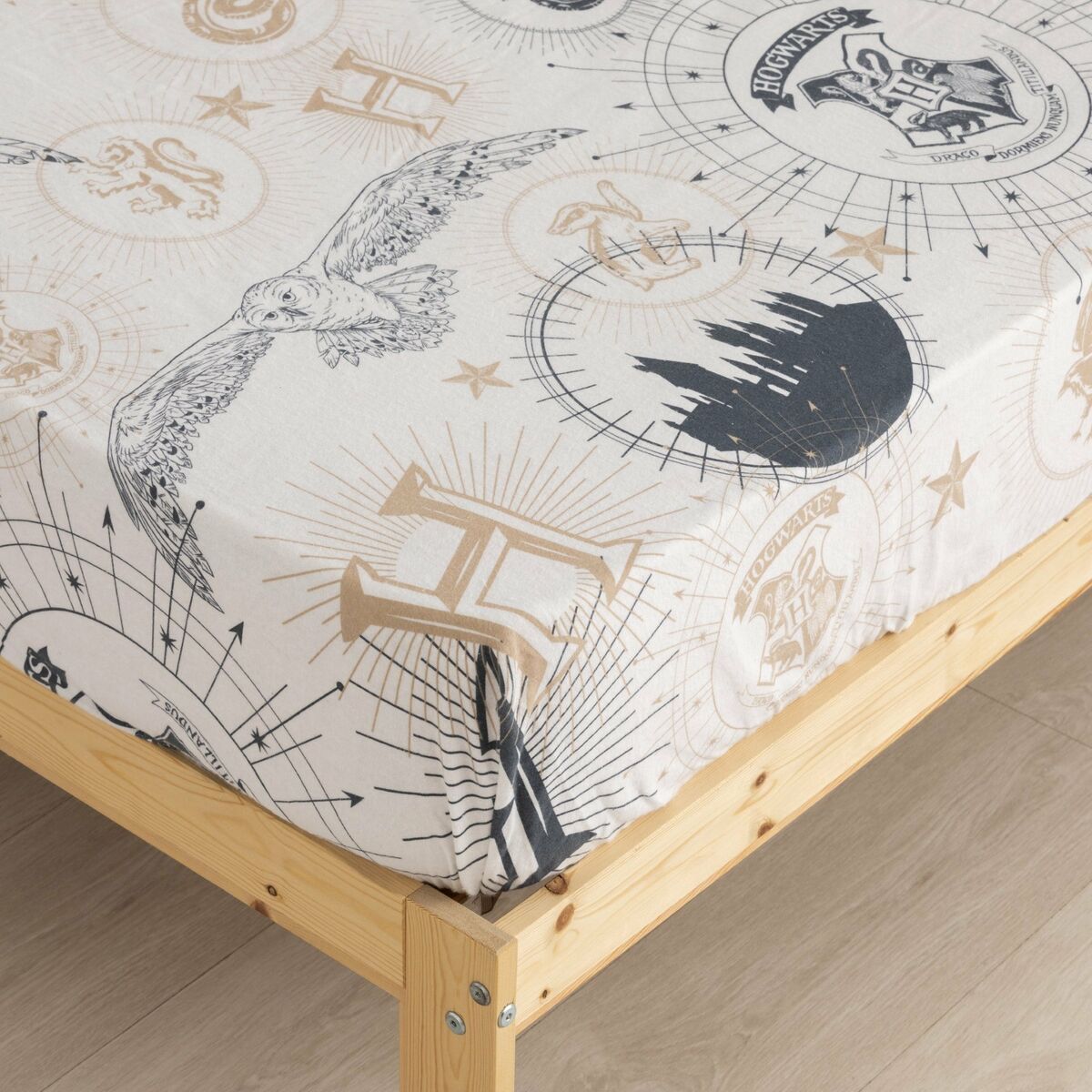 Set di Lenzuola Harry Potter Beige Matrimoniale 240 x 270 cm