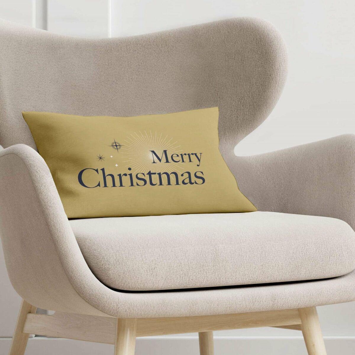 Fodera per cuscino Harry Potter Merry Christmas Dorato 30 x 50 cm