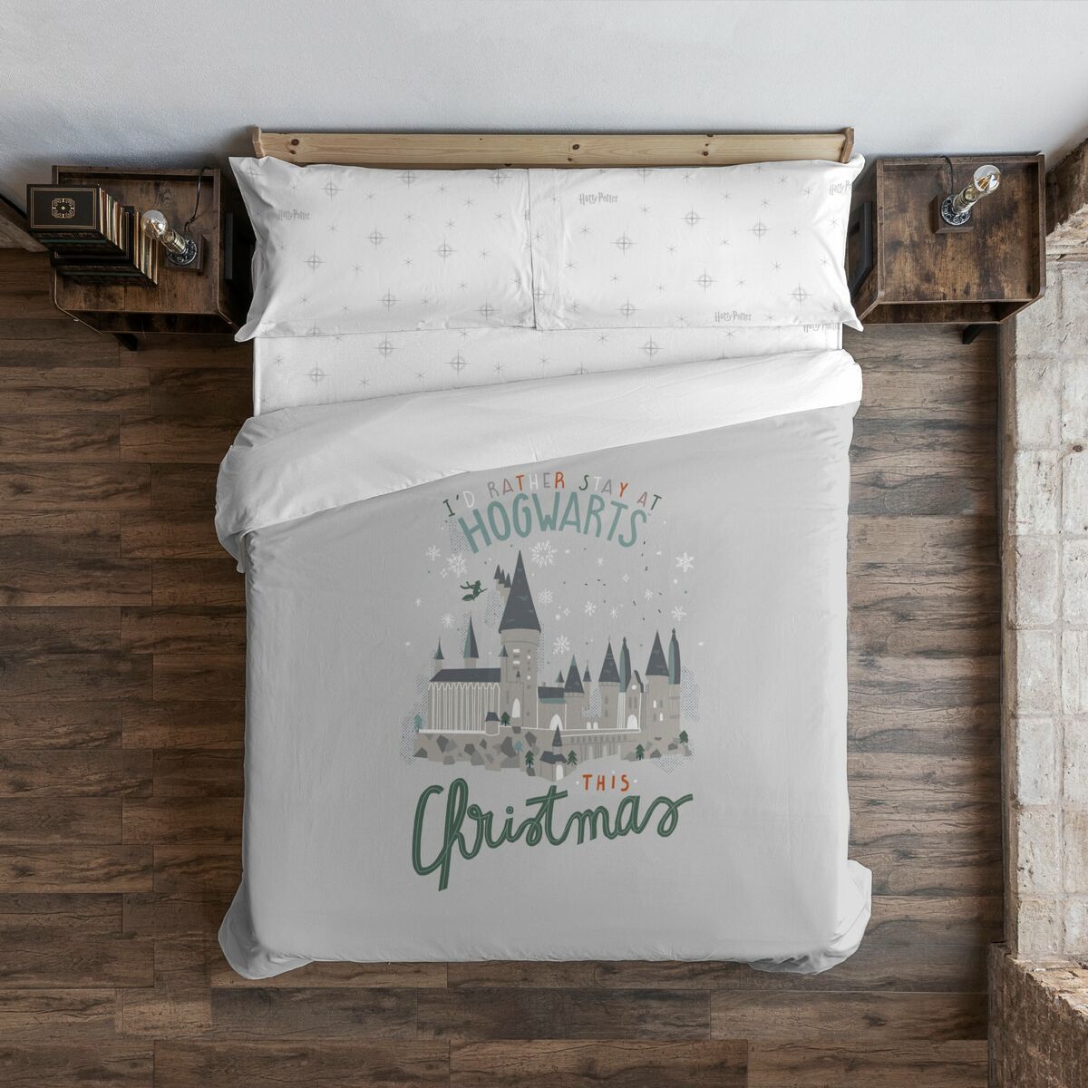 Copripiumino Harry Potter Hogwarts in Christmas Osimano 260 x 240 cm