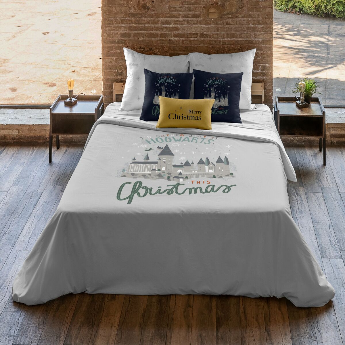 Copripiumino Harry Potter Hogwarts in Christmas Osimano 260 x 240 cm