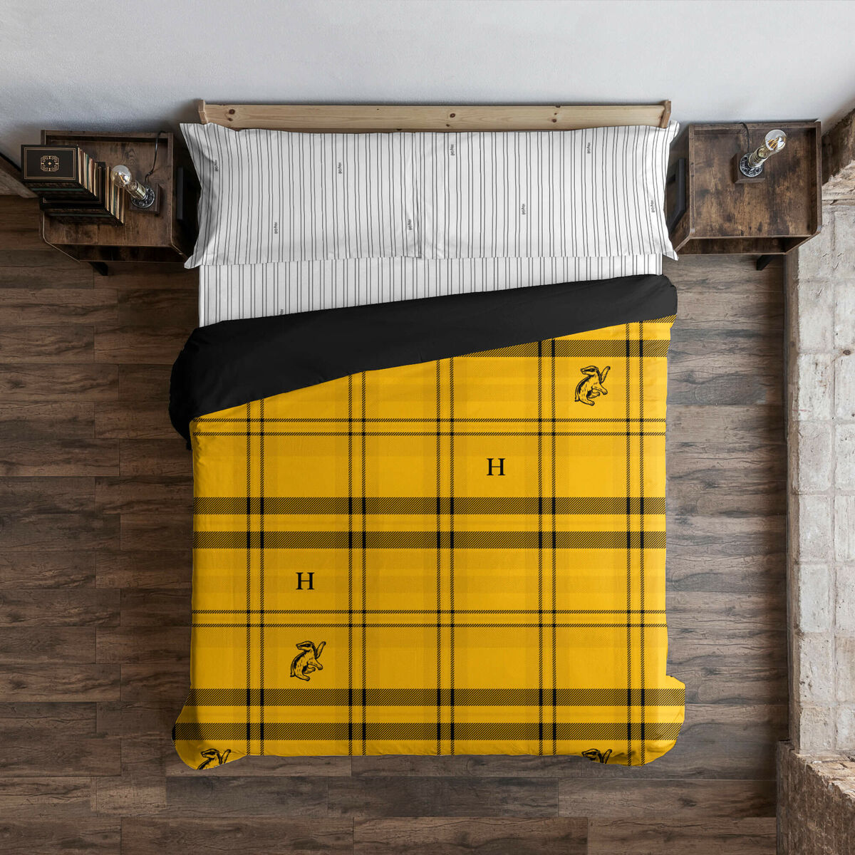 Copripiumino Harry Potter Hufflepuff 200 x 200 cm Piazza e mezza