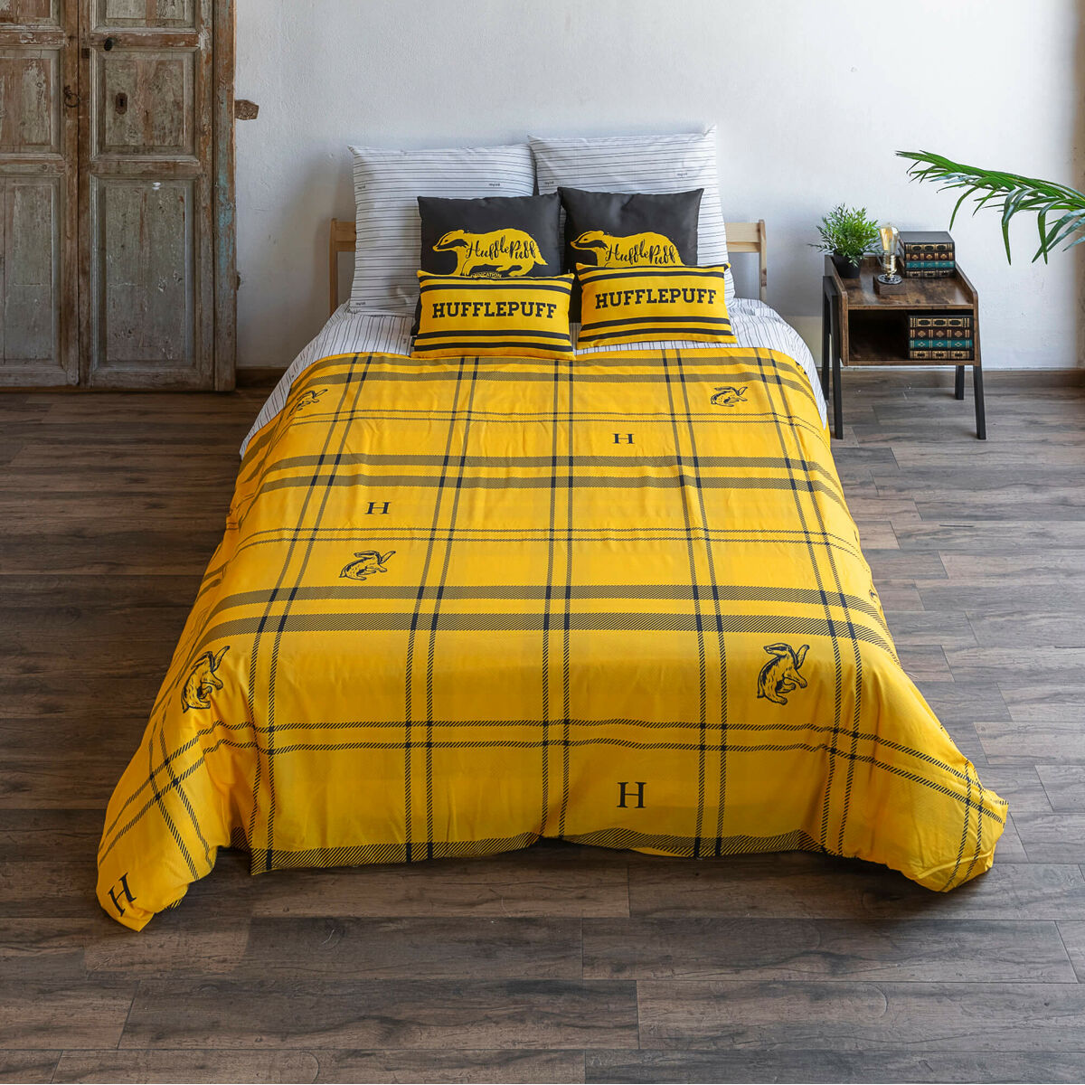 Copripiumino Harry Potter Hufflepuff 200 x 200 cm Piazza e mezza