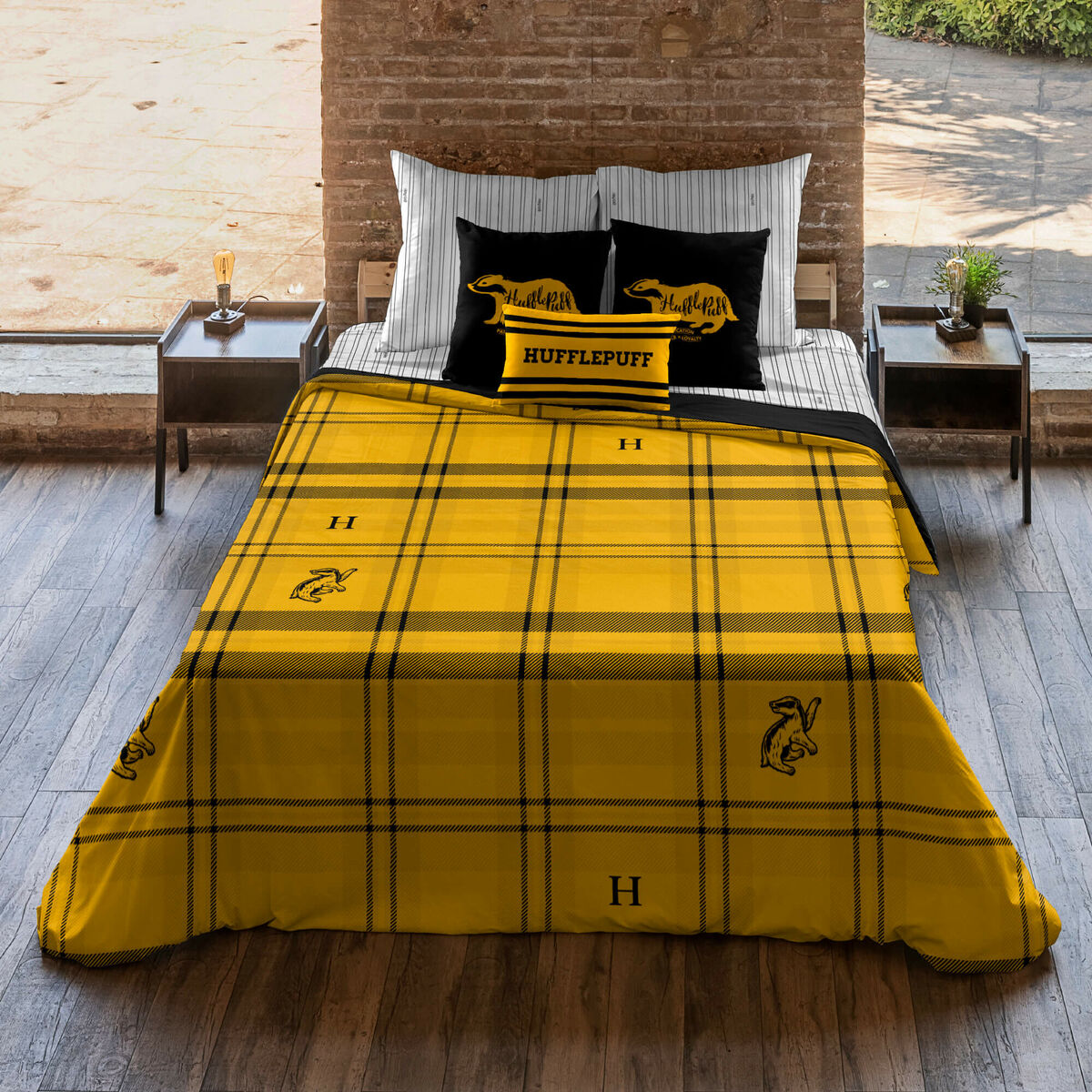 Copripiumino Harry Potter Hufflepuff 200 x 200 cm Piazza e mezza