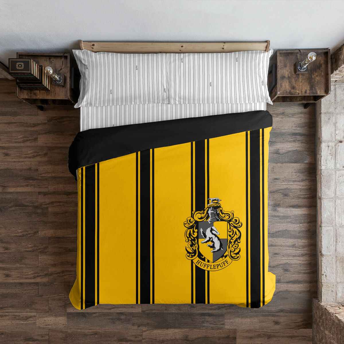 Copripiumino Harry Potter Hufflepuff 200 x 200 cm Piazza e mezza
