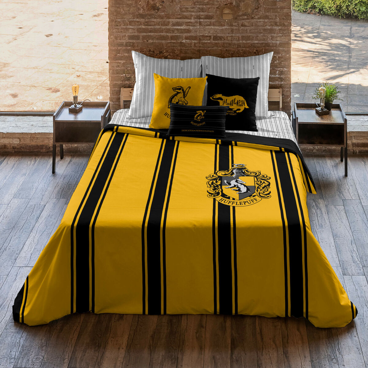 Copripiumino Harry Potter Hufflepuff 200 x 200 cm Piazza e mezza