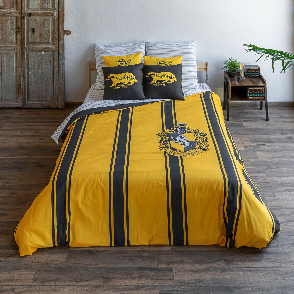 Copripiumino Harry Potter Hufflepuff 200 x 200 cm Piazza e mezza