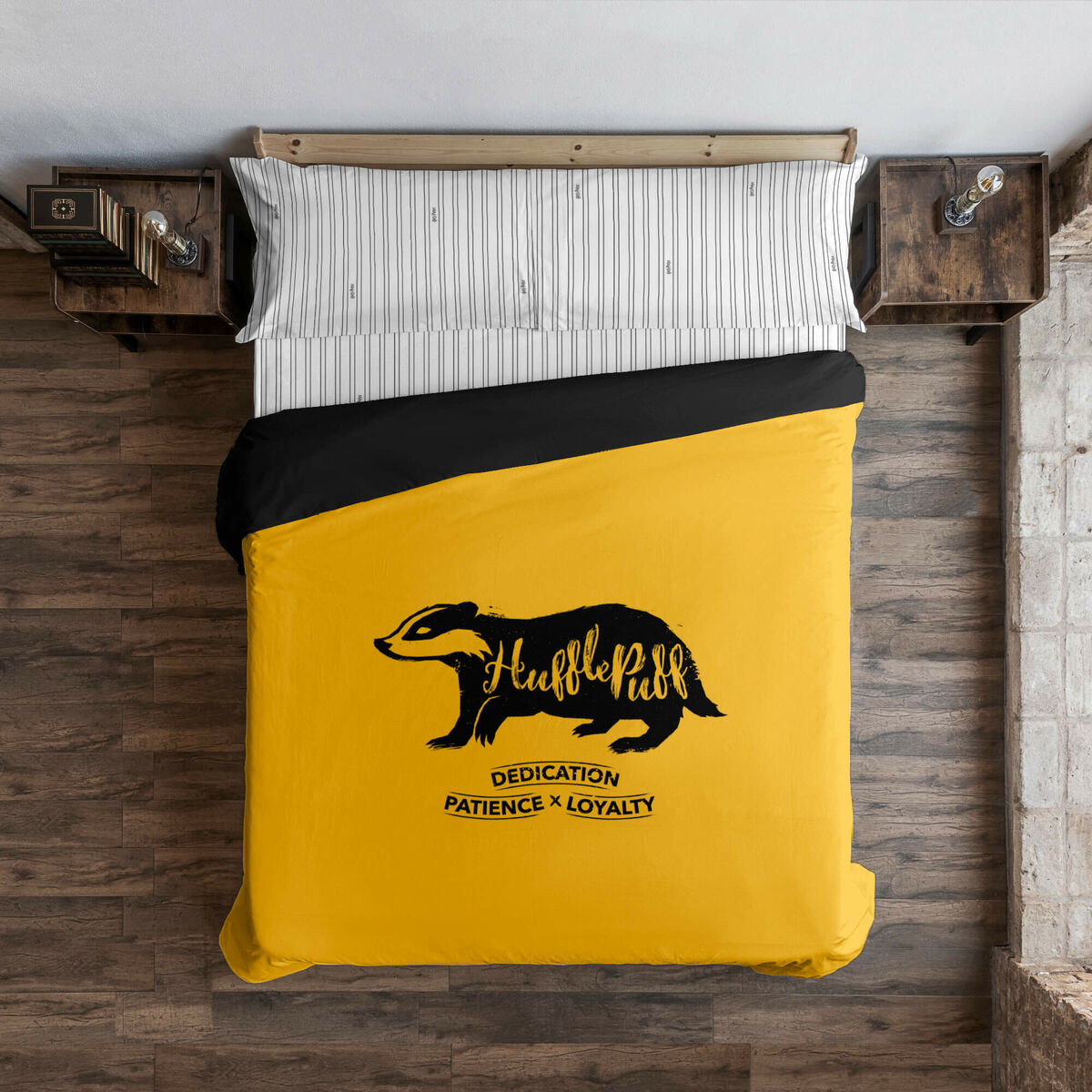 Copripiumino Harry Potter Hufflepuff Values Giallo 240 x 220 cm Matrimoniale