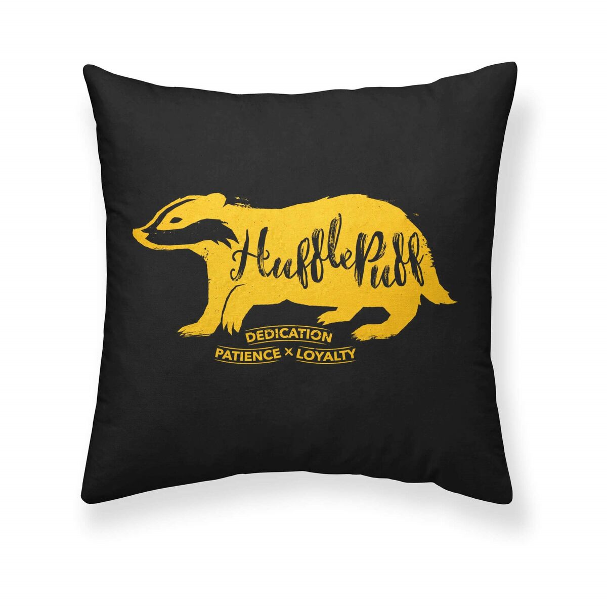 Fodera per cuscino Harry Potter Hufflepuff Nero 50 x 50 cm