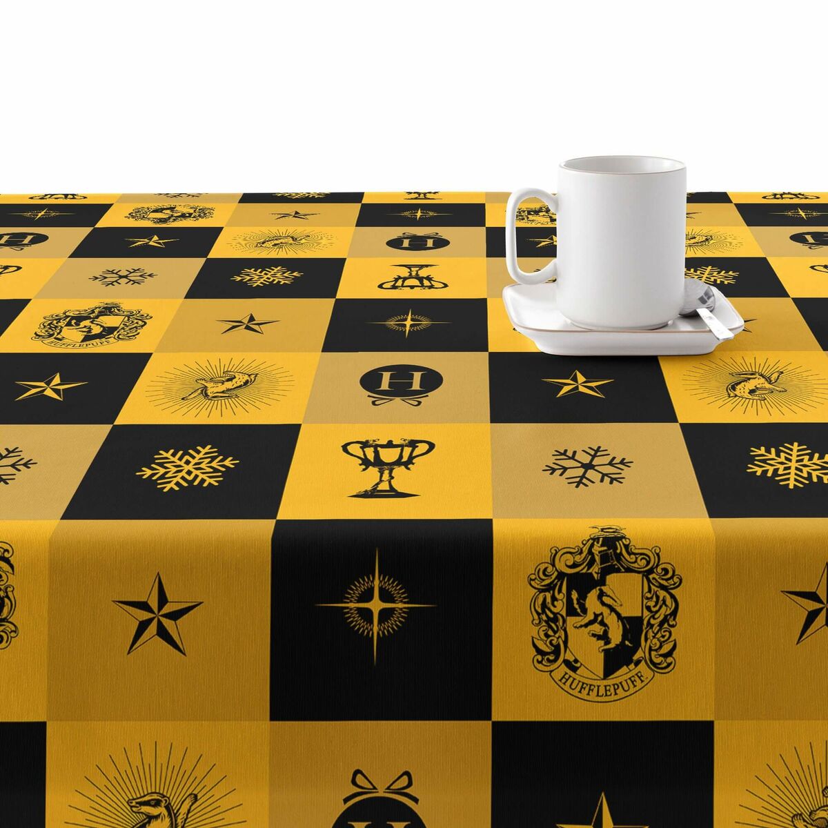 Tovaglia in resina antimacchia Harry Potter Hufflepuff 300 x 140 cm