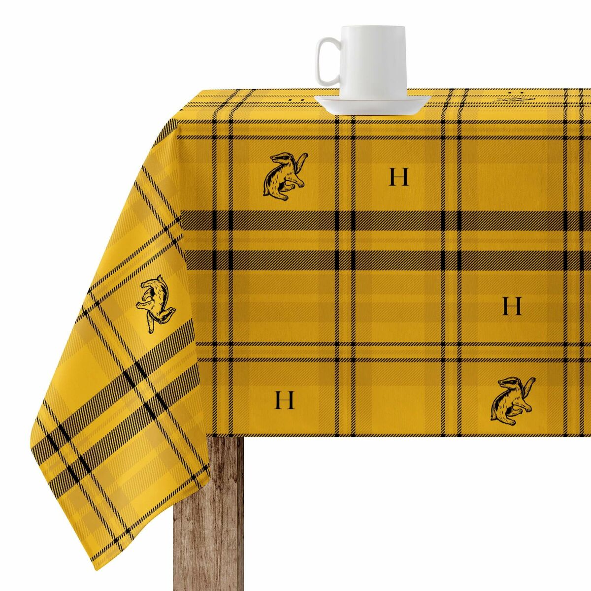 Tovaglia in resina antimacchia Harry Potter Hufflepuff 300 x 140 cm