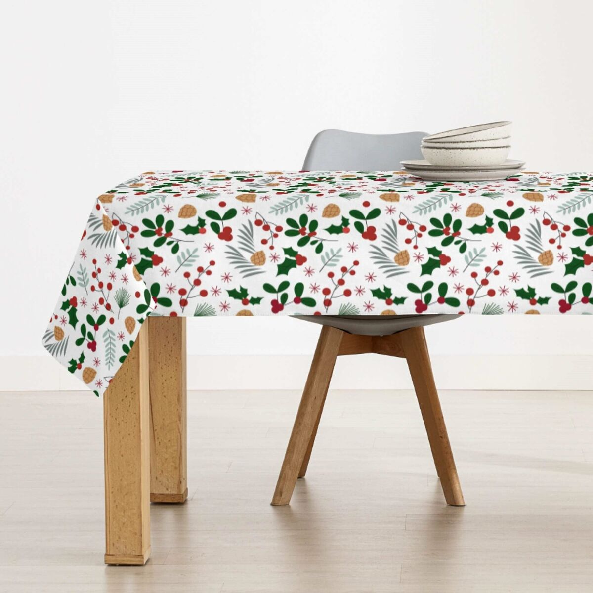 Tovaglia in resina antimacchia Mauré Merry Christmas 200 x 140 cm