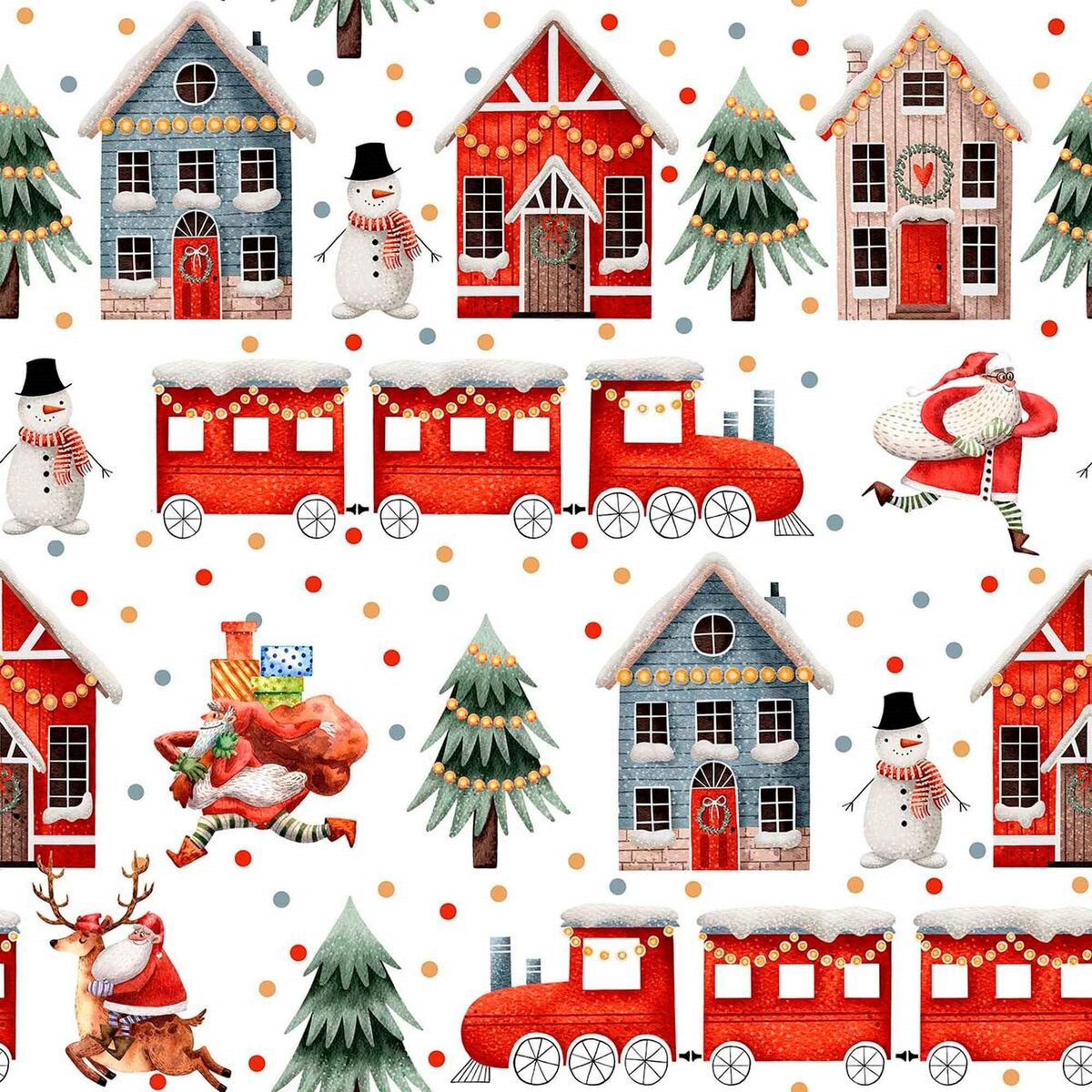Tovaglia in resina antimacchia Mauré Merry Christmas 300 x 140 cm