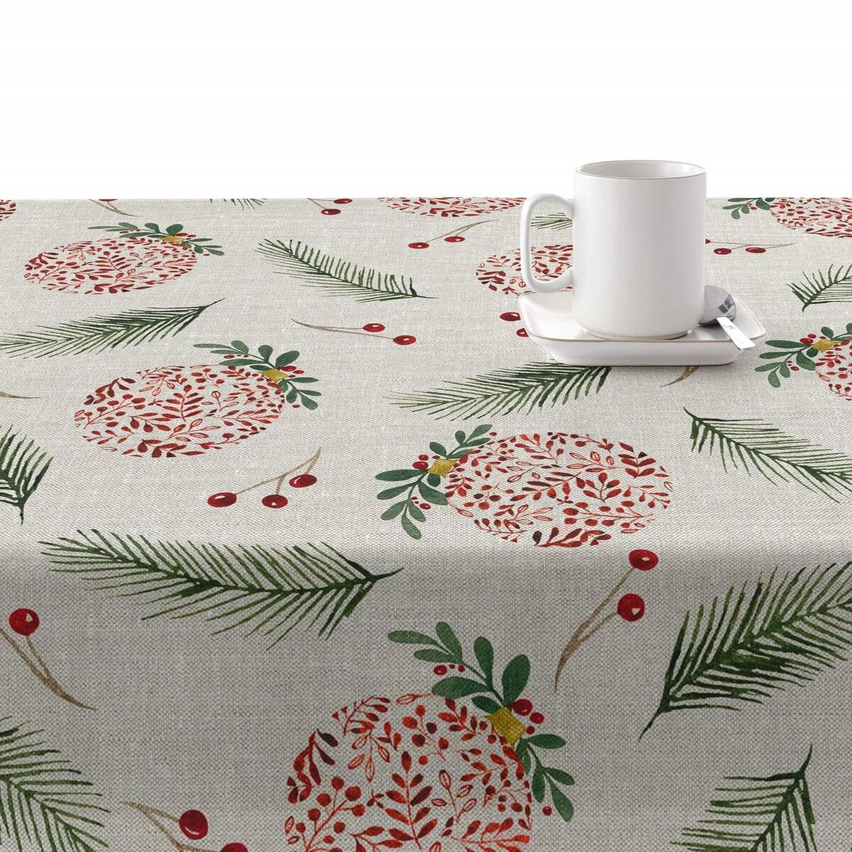Tovaglia in resina antimacchia Mauré Merry Christmas 100 x 140 cm