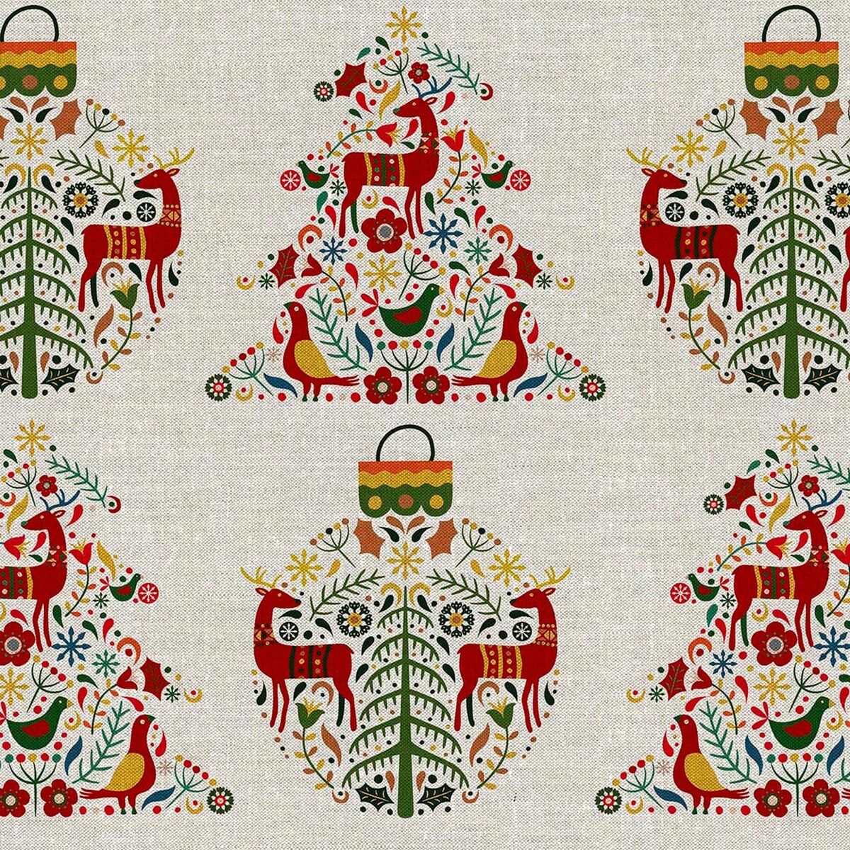 Tovaglia in resina antimacchia Mauré Merry Christmas 200 x 140 cm