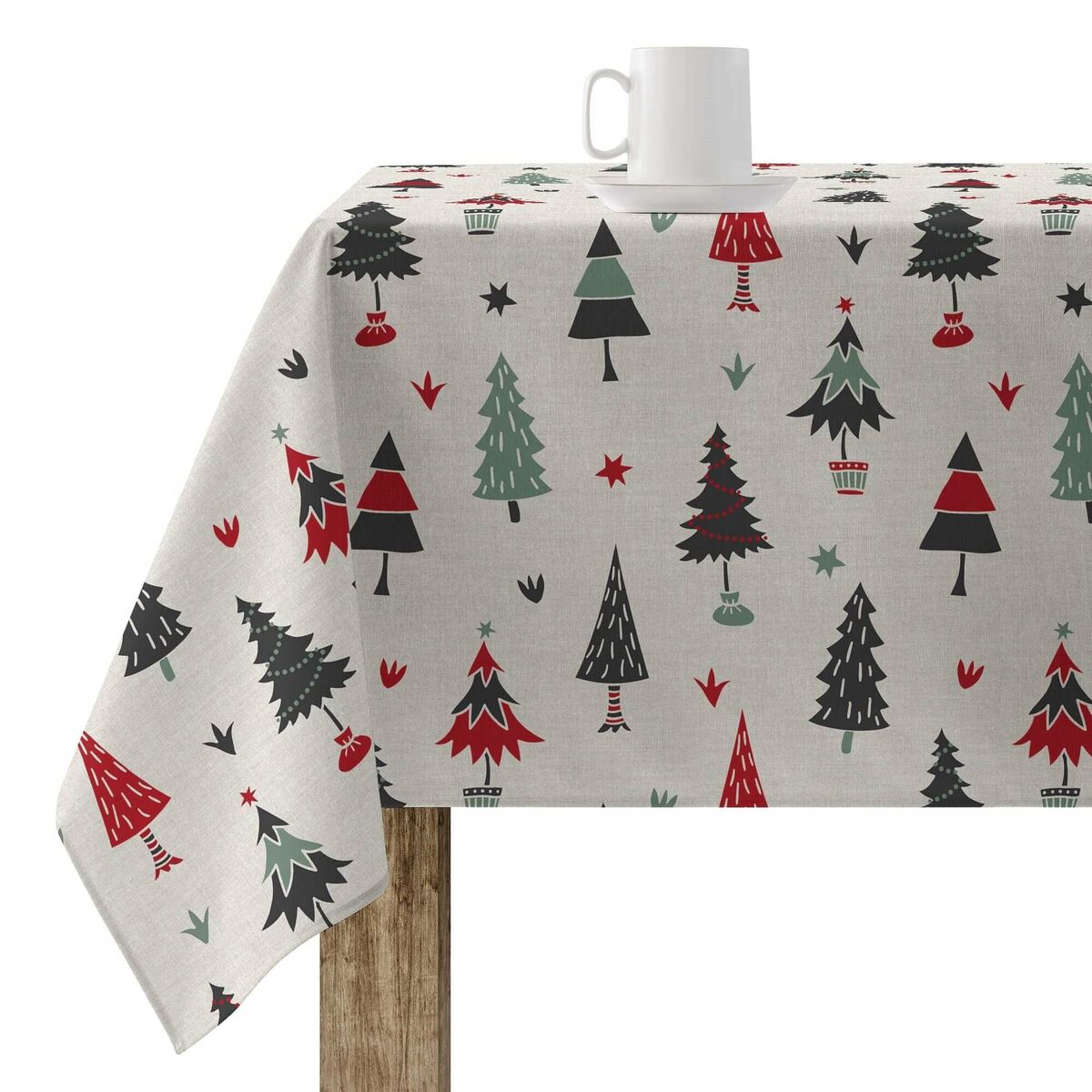 Tovaglia in resina antimacchia Mauré Merry Christmas 250 x 140 cm