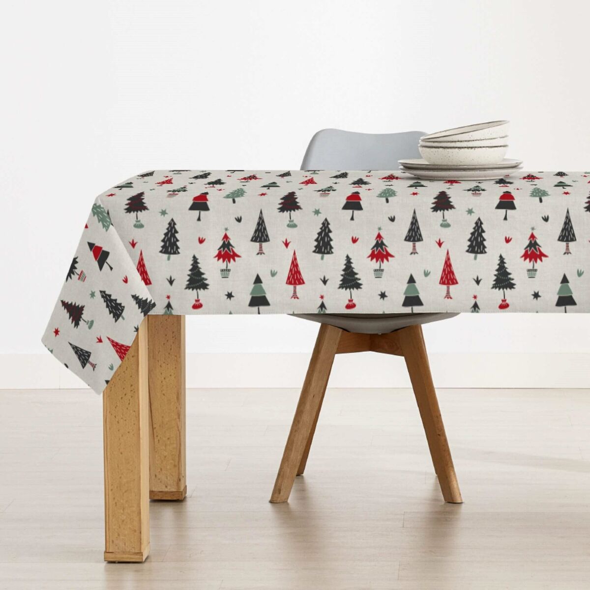 Tovaglia in resina antimacchia Mauré Merry Christmas 250 x 140 cm