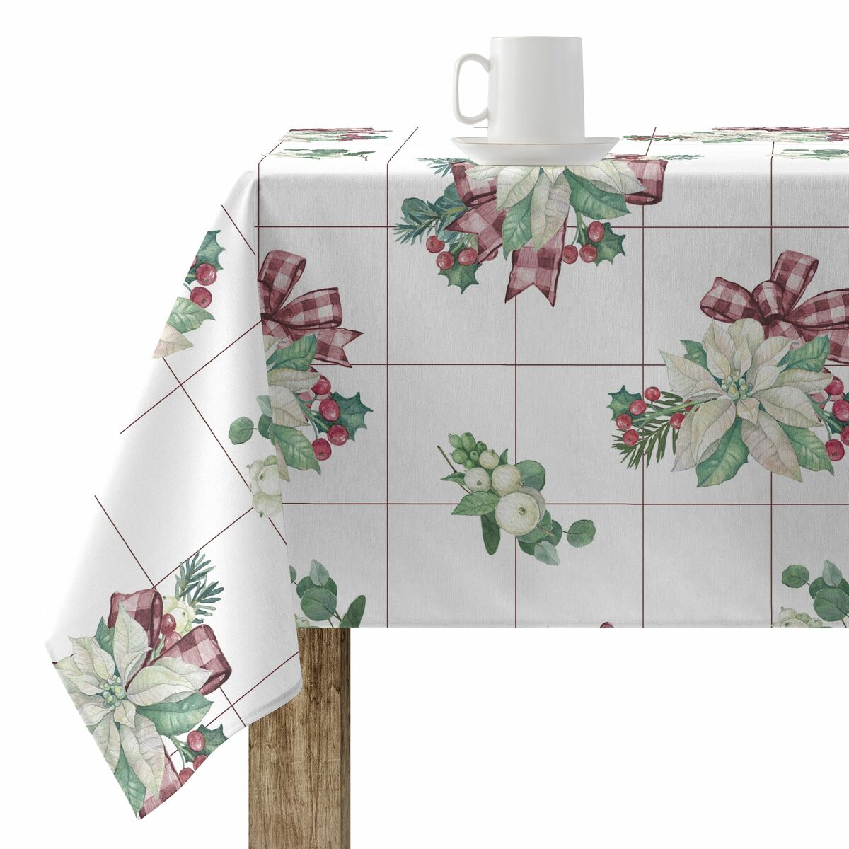 Tovaglia in resina antimacchia Mauré Christmas 140 x 140 cm