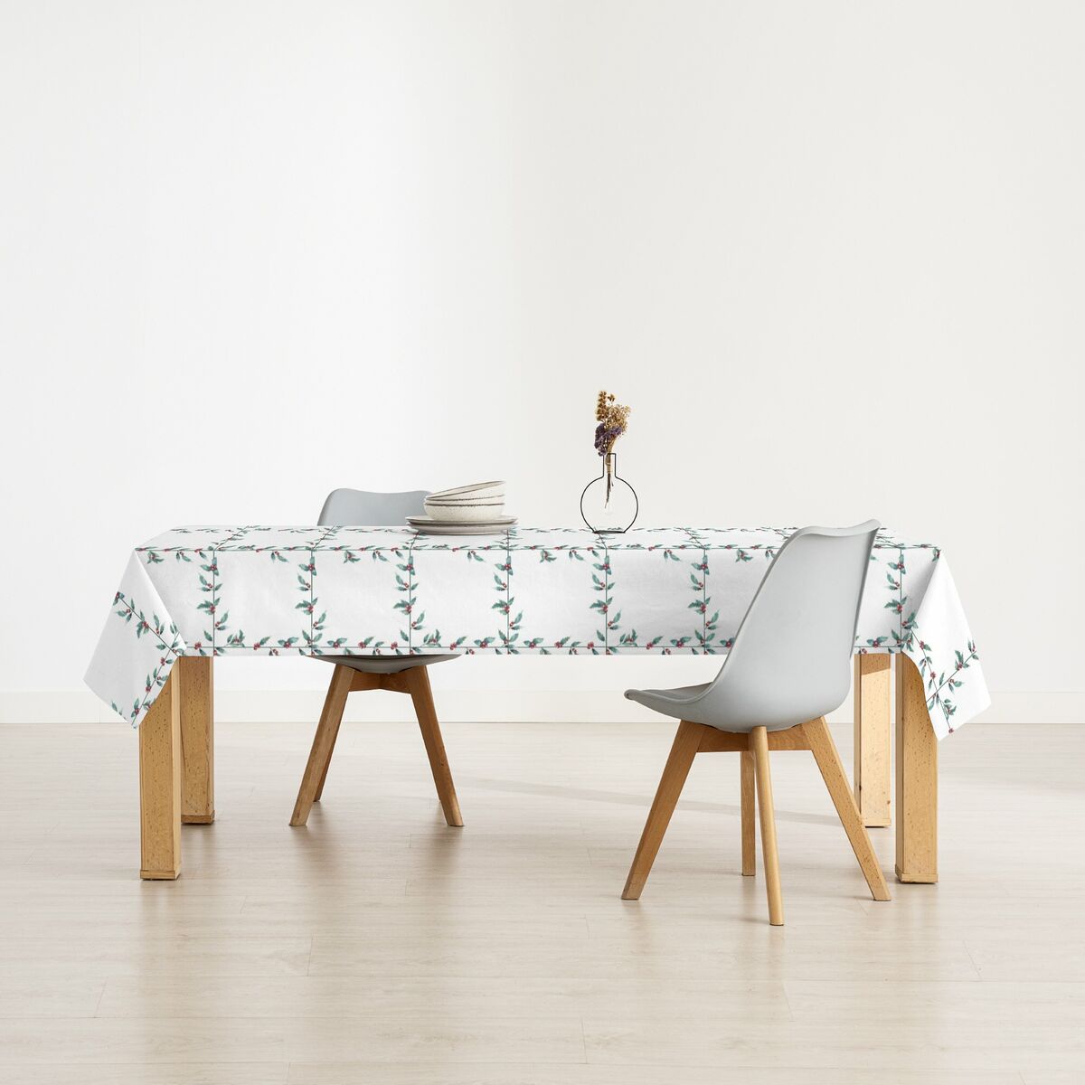 Tovaglia in resina antimacchia Mauré White Christmas 100 x 140 cm
