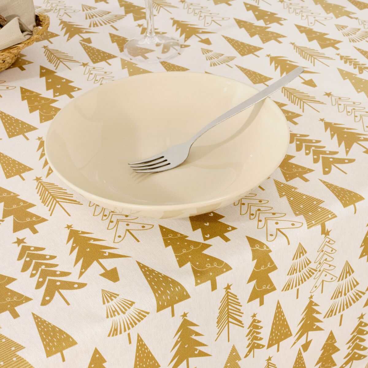Tovaglia in resina antimacchia Mauré Christmas 100 x 140 cm