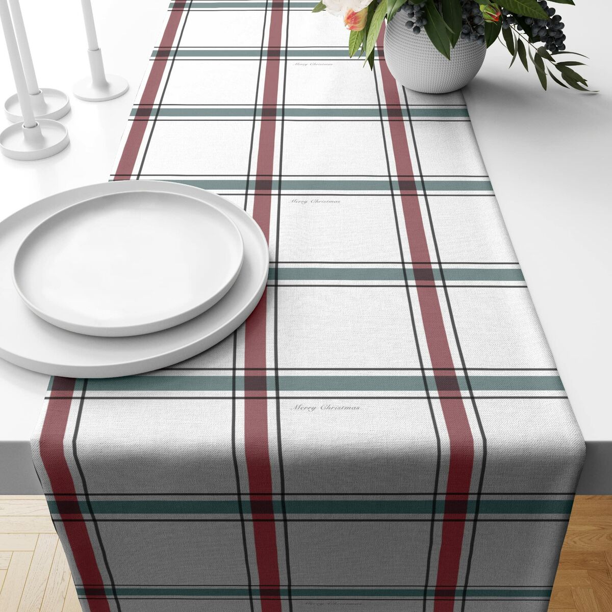 Runner da Tavolo Muaré terciopelo Elegant Christmas 4 Multicolore 50 x 145 cm Natale