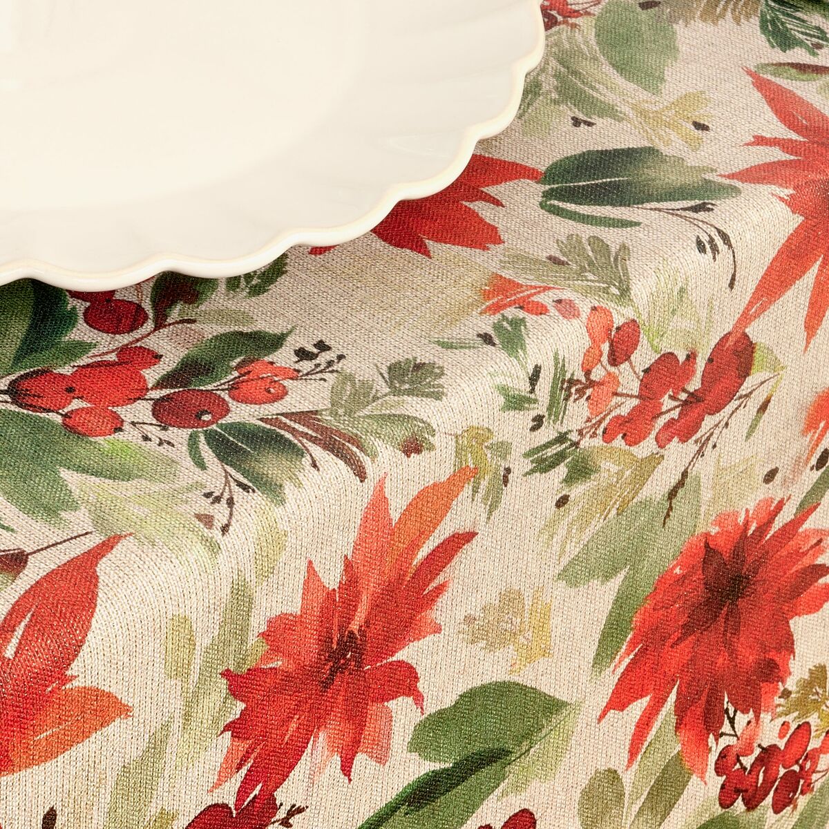 Tovaglia in resina antimacchia Mauré Merry Christmas 300 x 140 cm