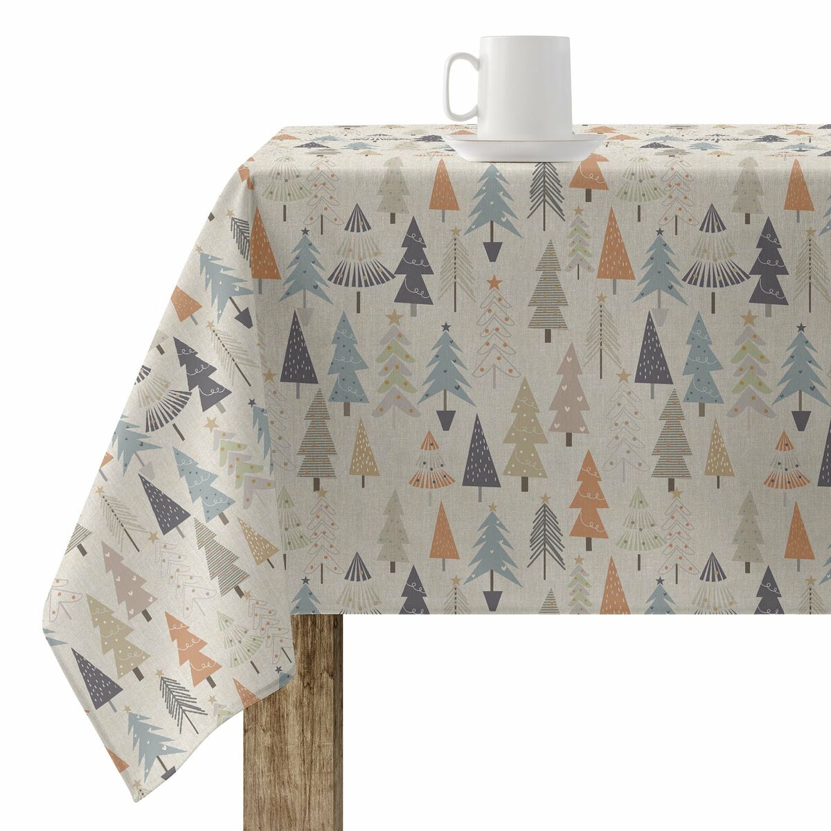 Tovaglia in resina antimacchia Mauré Merry Christmas 250 x 140 cm
