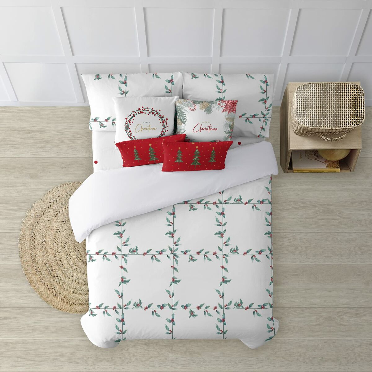 Copripiumino Decolores White Christmas 1 Multicolore 140 x 200 cm