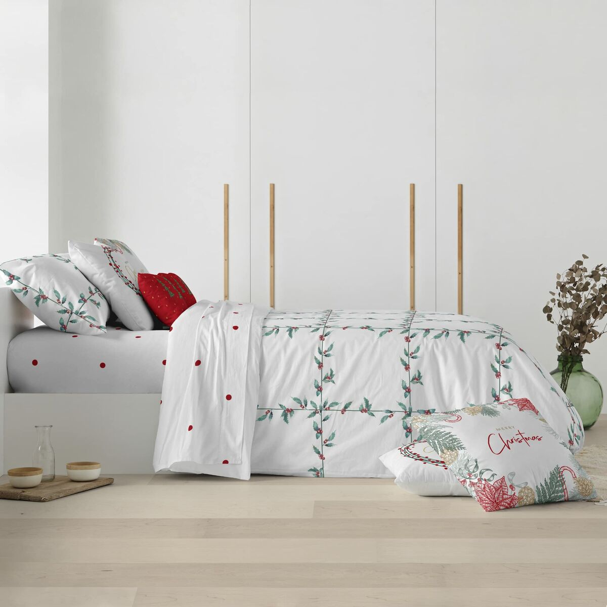 Copripiumino Decolores White Christmas 1 Multicolore 140 x 200 cm
