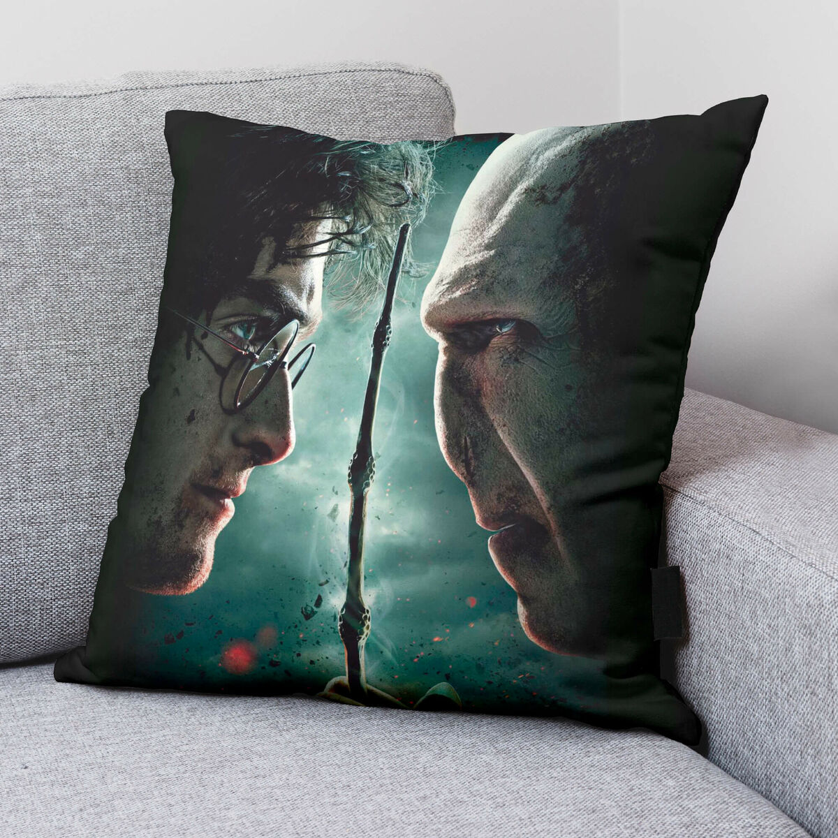 Fodera per cuscino Harry Potter vs Voldemort 50 x 50 cm