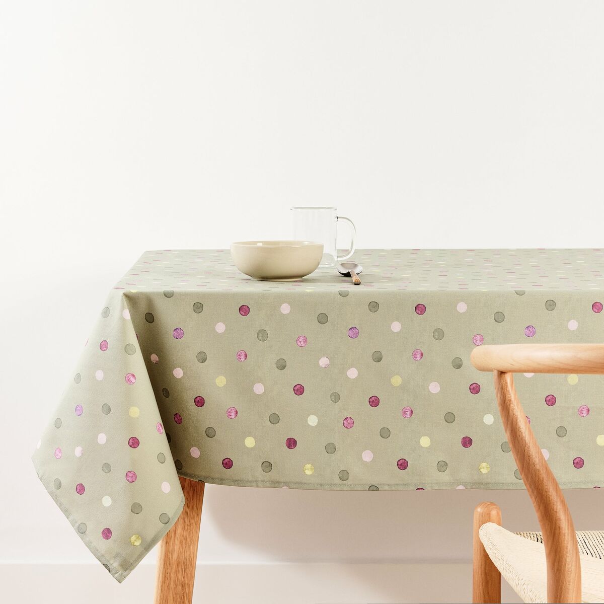 Tovaglia Belum Verde 300 x 155 cm Pois
