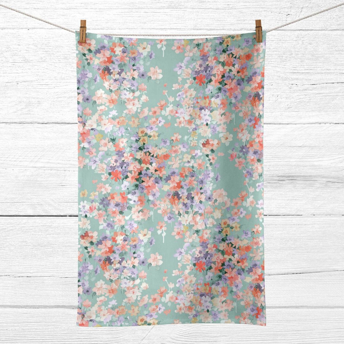 Set di Asciugamani da Cucina Belum Azzurro 45 x 70 cm Fiori