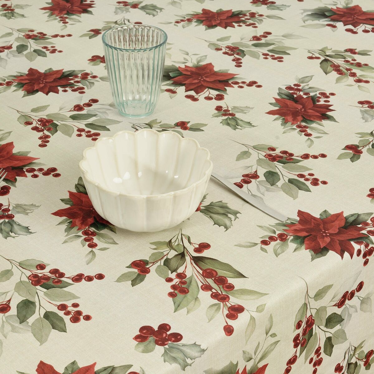 Tovaglia in resina antimacchia Mauré Christmas 200 x 140 cm