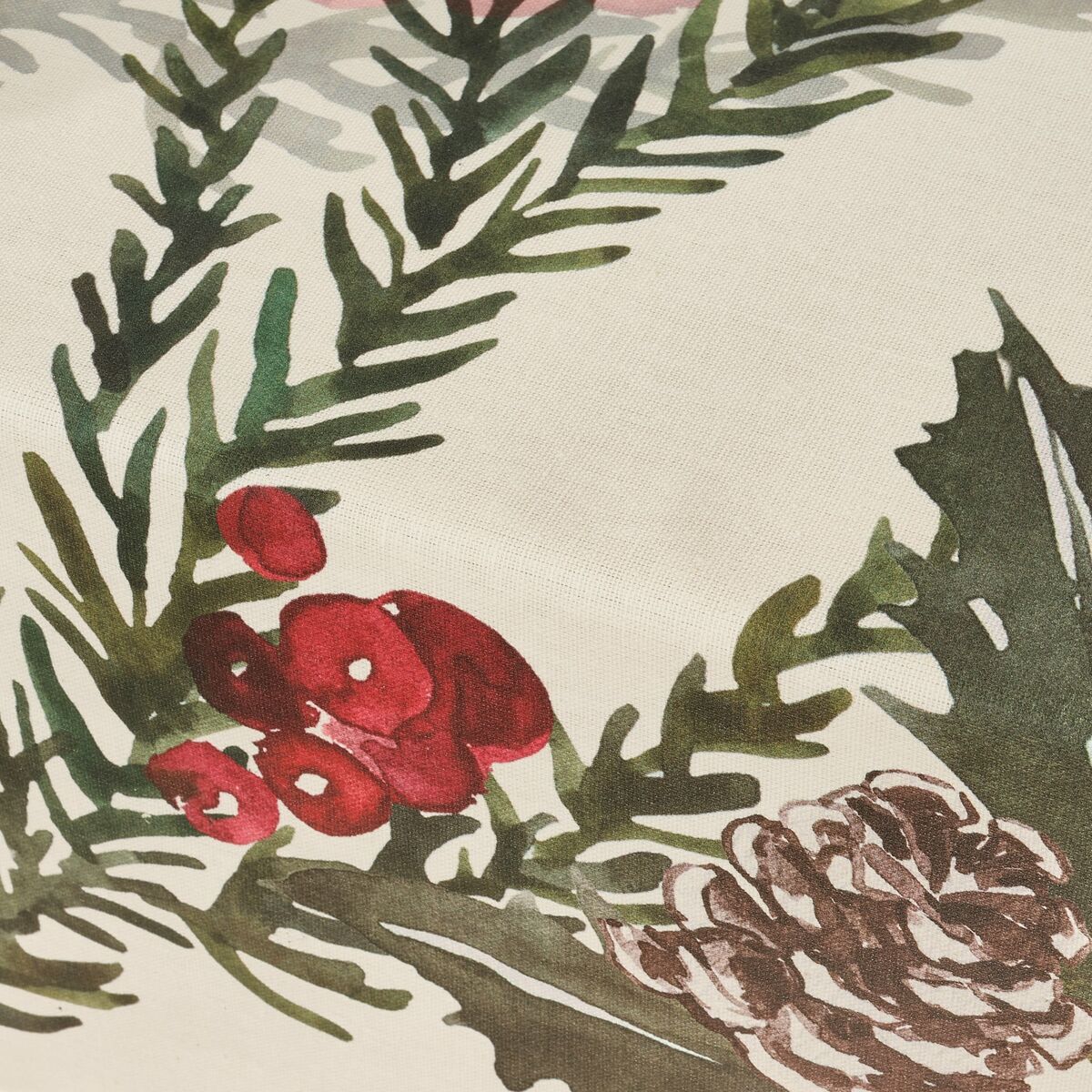Tovaglia in resina antimacchia Mauré Christmas Flowers 140 x 140 cm