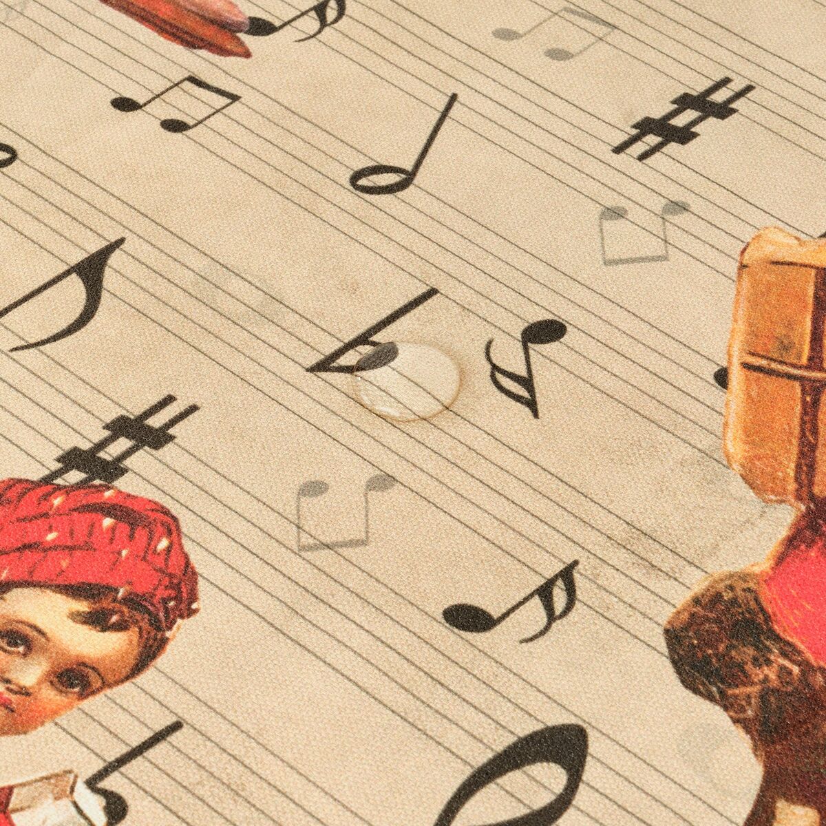 Tovaglia in resina antimacchia Mauré Christmas Sheet Music 200 x 140 cm